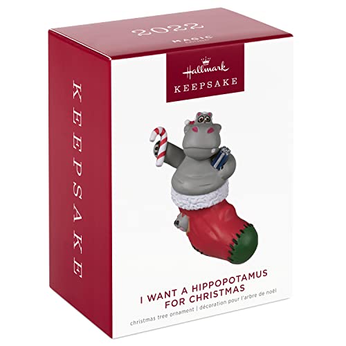 Hallmark Keepsake Christmas Ornament 2022, I Want a Hippopotamus for Christmas with Music