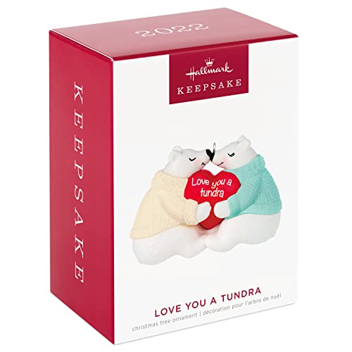 Hallmark Keepsake Christmas Ornament 2022, Love You a Tundra Polar Bear Couple Ornament
