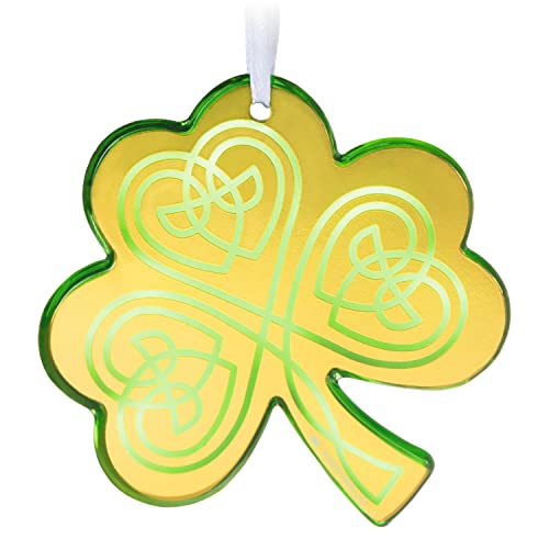 Hallmark Keepsake Christmas Ornament 2022, Luck o?ÇÖ The Irish Shamrock, Glass
