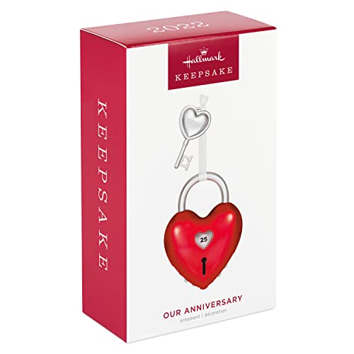 Hallmark Keepsake Christmas Ornament 2022, Our Anniversary Lock and Key, Metal