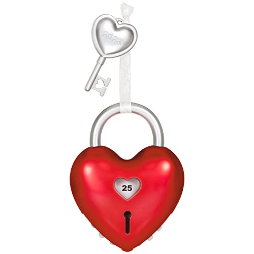 Hallmark Keepsake Christmas Ornament 2022, Our Anniversary Lock and Key, Metal
