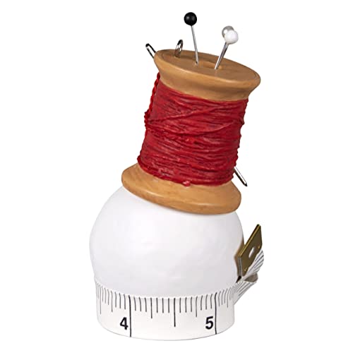 Hallmark Keepsake Christmas Ornament 2022, Sew Cheery Snowman Sewing Ornament