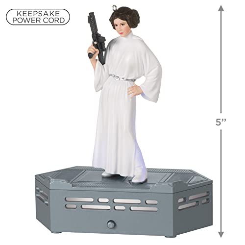 Hallmark Keepsake Christmas Ornament 2022, Star Wars: A New Hope Collection Princess Leia Organa, Light and Sound