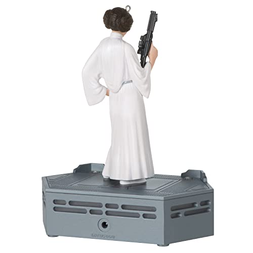 Hallmark Keepsake Christmas Ornament 2022, Star Wars: A New Hope Collection Princess Leia Organa, Light and Sound