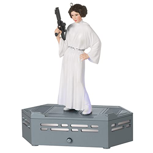 Hallmark Keepsake Christmas Ornament 2022, Star Wars: A New Hope Collection Princess Leia Organa, Light and Sound