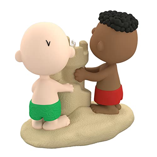 Hallmark Keepsake Christmas Ornament 2022, The Peanuts Gang Franklin and Charlie Brown at The Beach