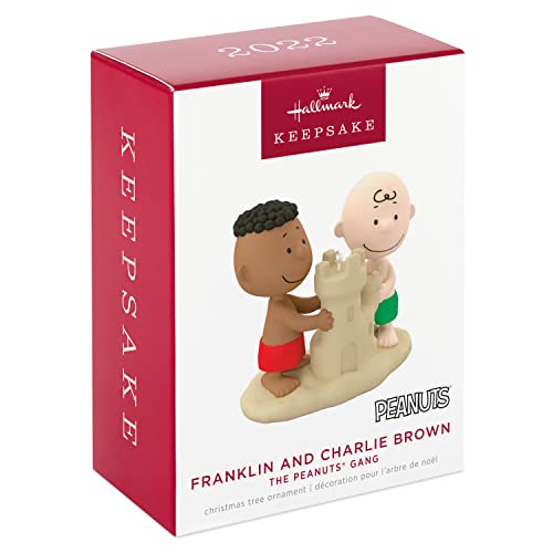 Hallmark Keepsake Christmas Ornament 2022, The Peanuts Gang Franklin and Charlie Brown at The Beach