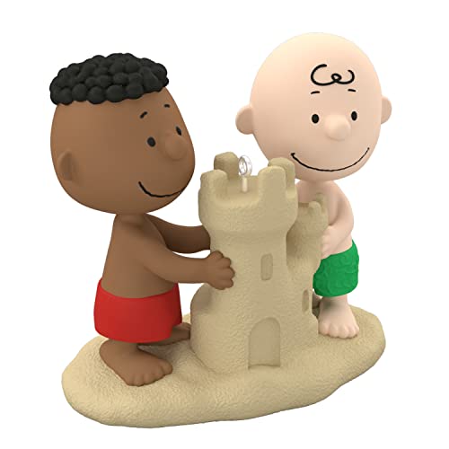 Hallmark Keepsake Christmas Ornament 2022, The Peanuts Gang Franklin and Charlie Brown at The Beach