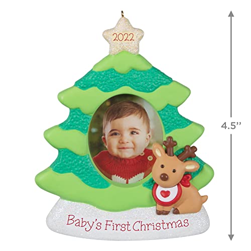 Hallmark Keepsake Christmas Ornament 2022 Year-Dated, Baby's First Christmas Photo Frame