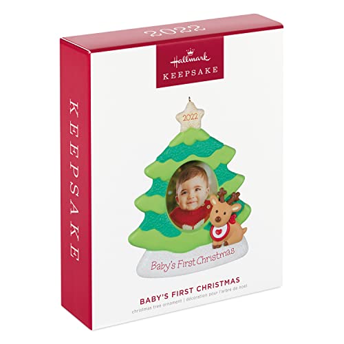 Hallmark Keepsake Christmas Ornament 2022 Year-Dated, Baby's First Christmas Photo Frame