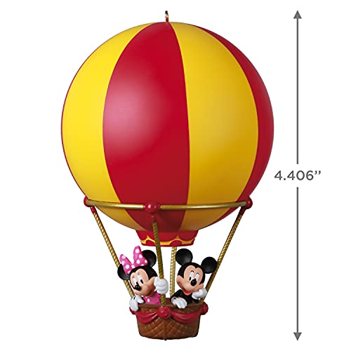 Hallmark Keepsake Christmas Ornament,Plastic 2021, Disney Mickey and Minnie High Flying Friends Hot Air Balloon