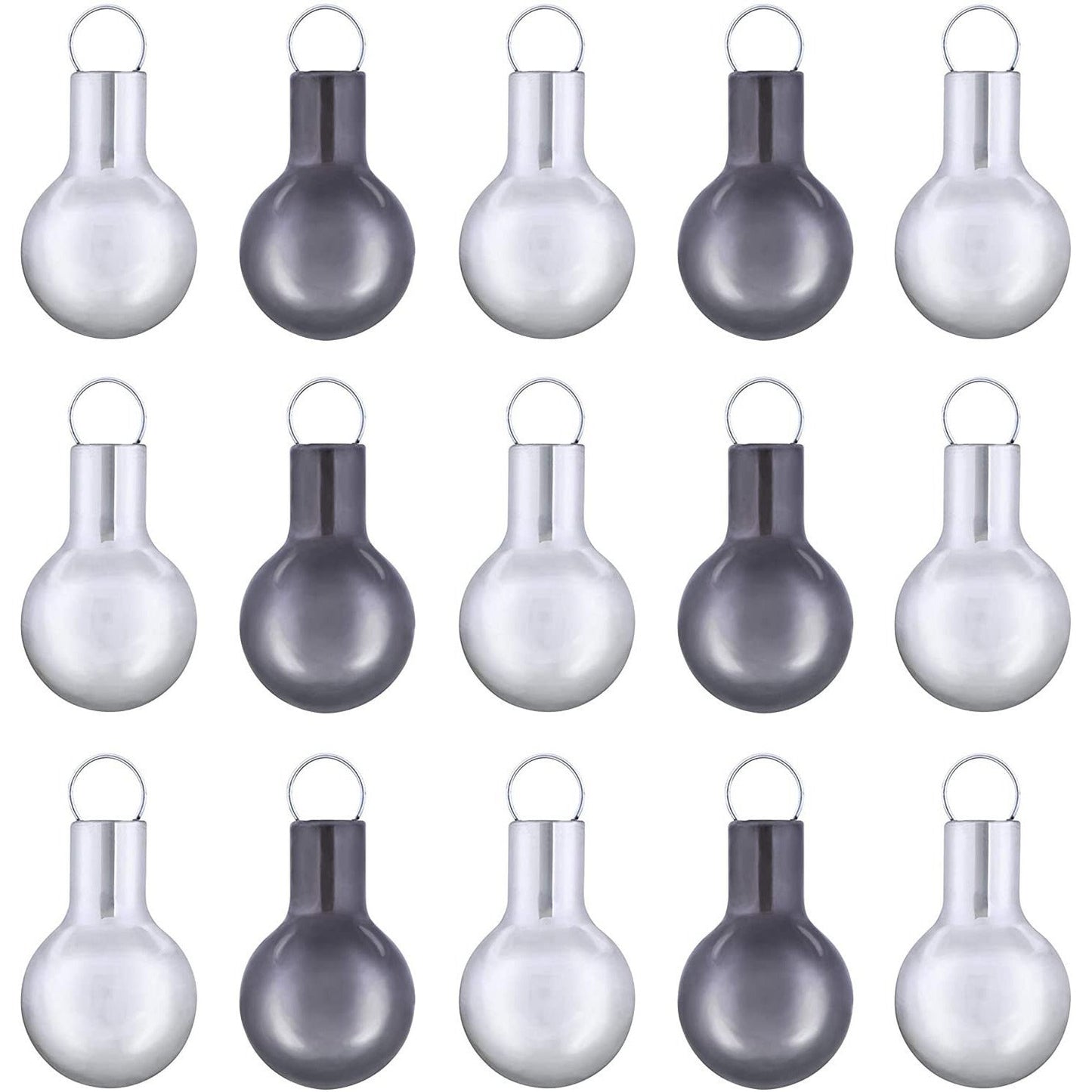 Hallmark Keepsake Christmas Ornaments 2020, Mini Silver Glass Balls, Set of 15