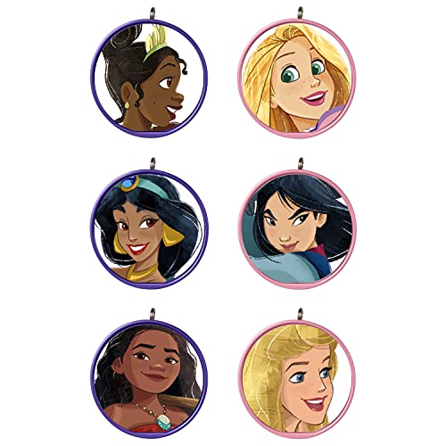 Hallmark Keepsake Miniature Christmas Ornament 2022, Disney Princess, Mini Set of 6