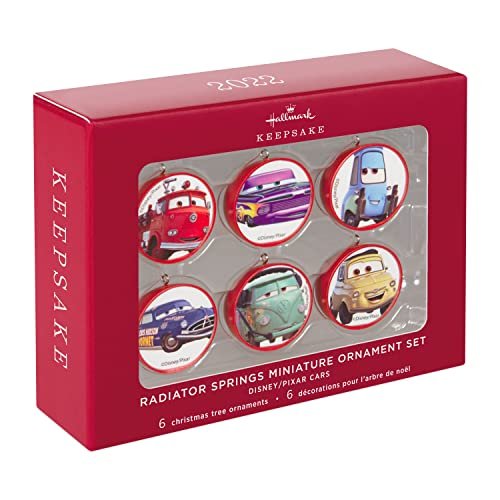 Hallmark Keepsake Miniature Christmas Ornament 2022, Disney/Pixar Cars Radiator Springs, Mini Set of 6
