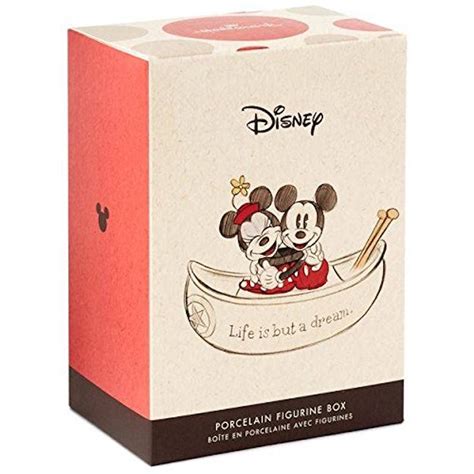 Hallmark Mickey and Minnie in Boat Porcelain Trinket Box