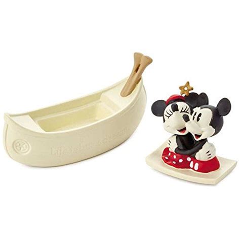 Hallmark Mickey and Minnie in Boat Porcelain Trinket Box