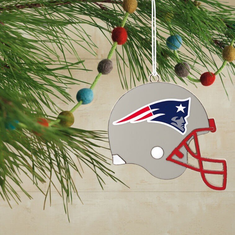 Hallmark NFL New England Patriots Metal Football Helmet Christmas Ornament