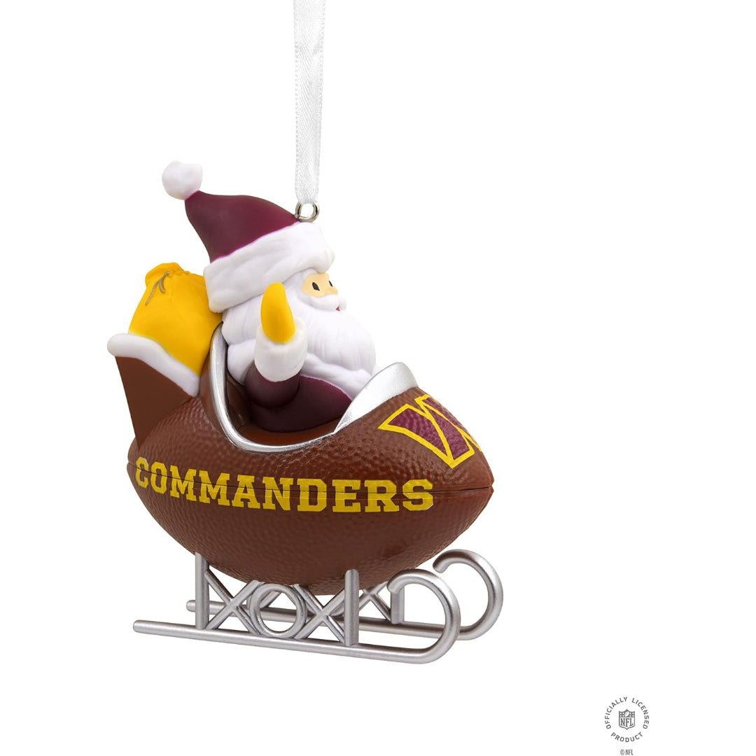 Hallmark NFL Washington Commanders Santa Football Sleigh Ornament