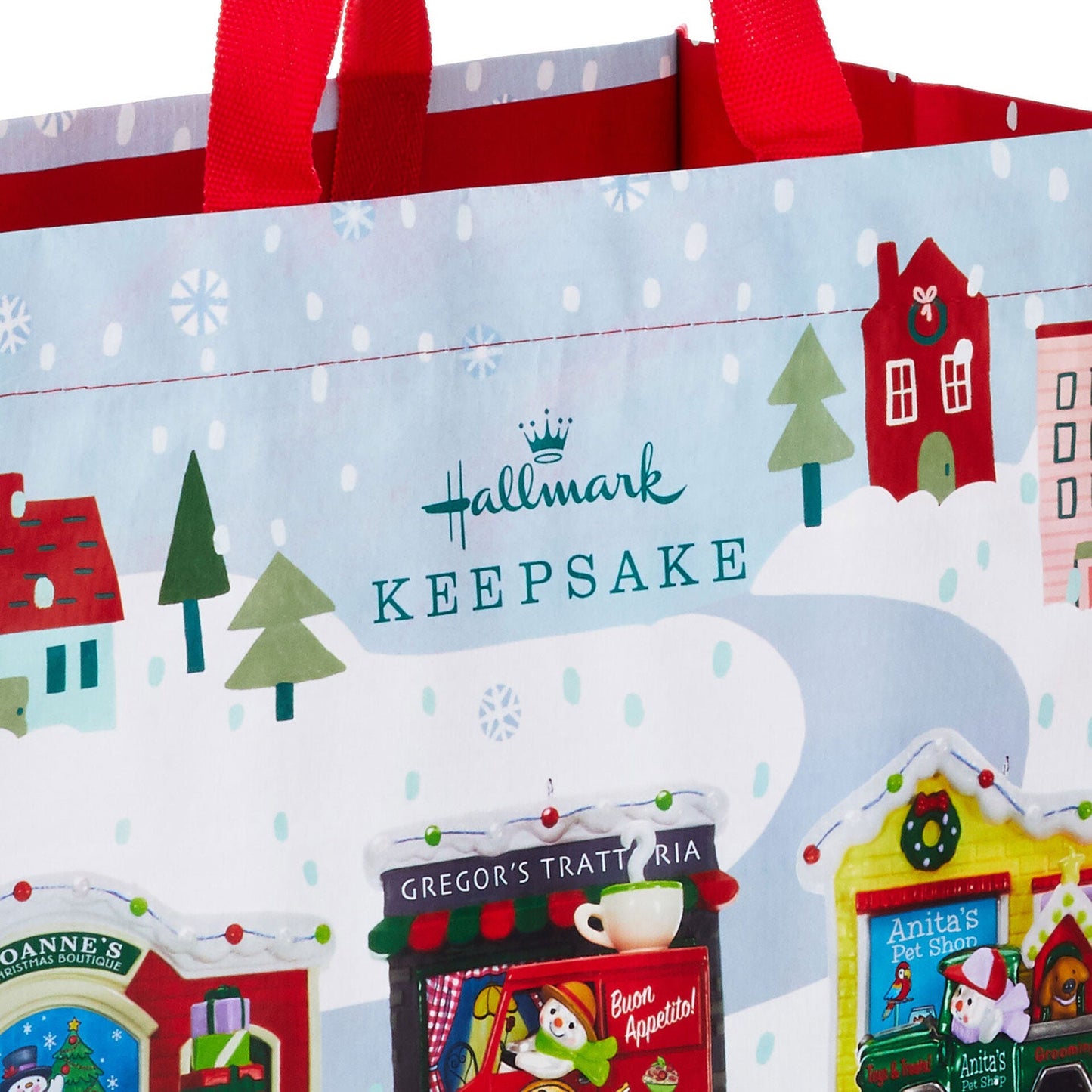 Happy Holiday Parade Tote Bag, 13.75"