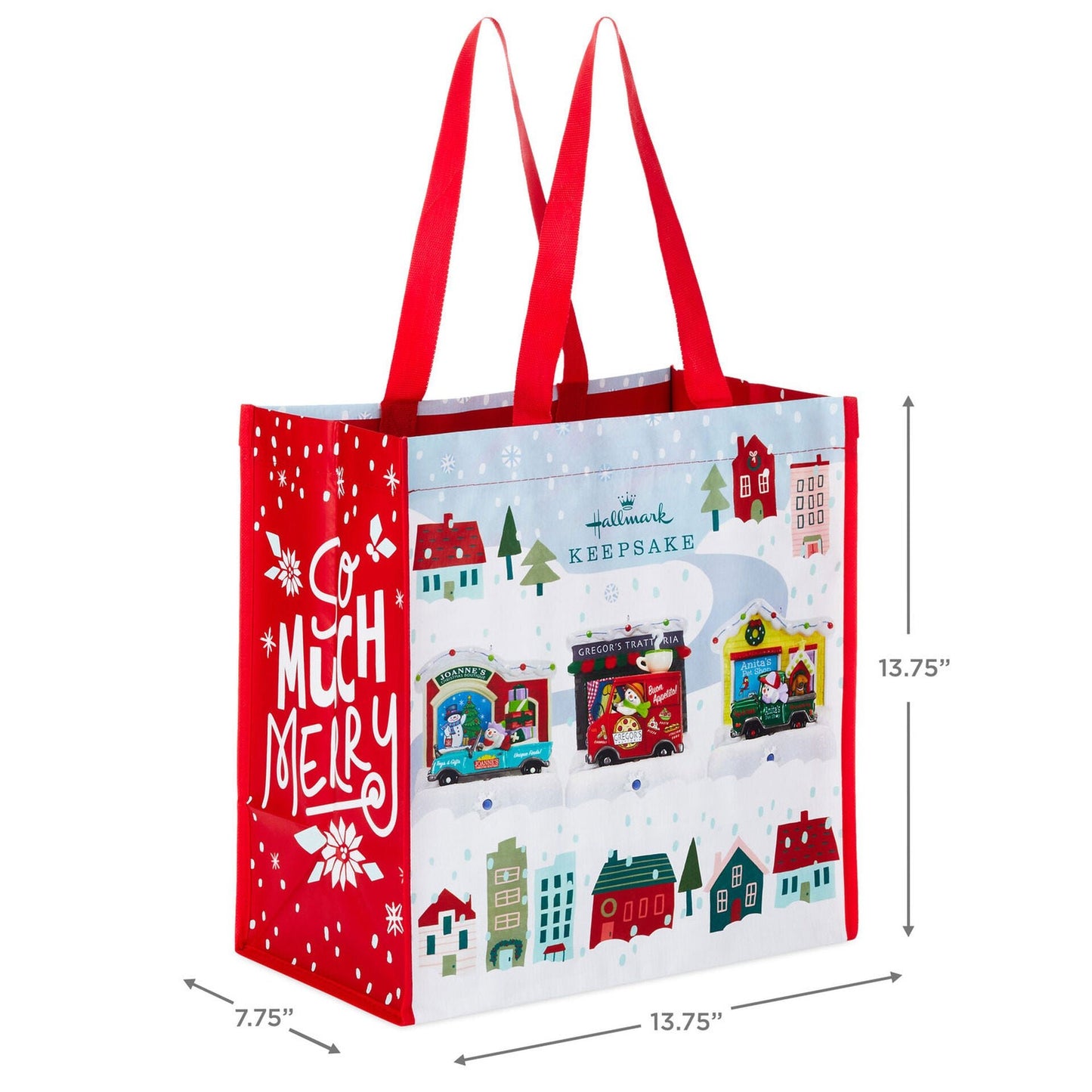 Happy Holiday Parade Tote Bag, 13.75"