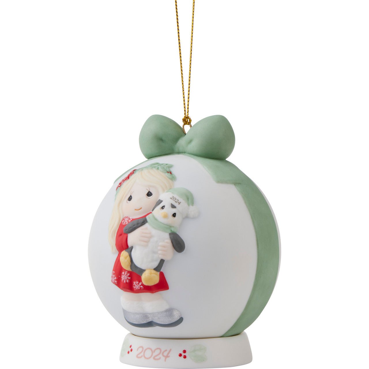 Have Yourself A Merry Little Christmas Dated 2024 Girl Ball Ornament