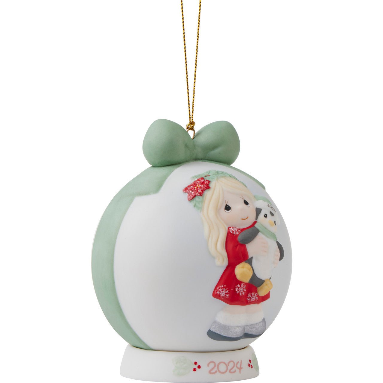 Have Yourself A Merry Little Christmas Dated 2024 Girl Ball Ornament