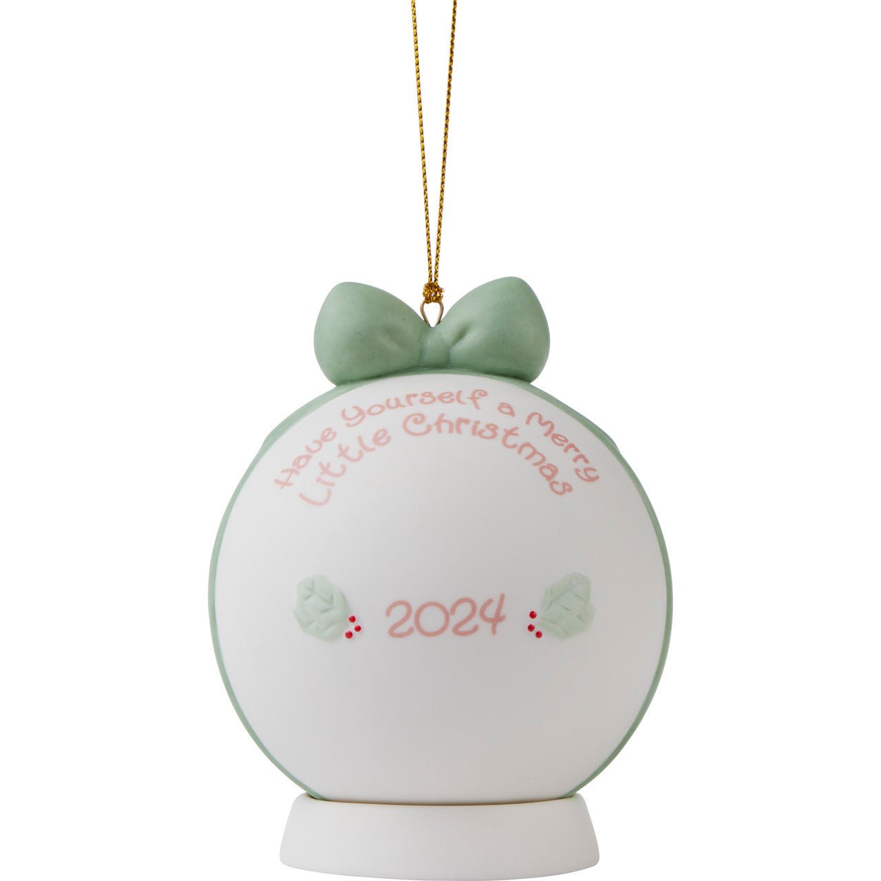 Have Yourself A Merry Little Christmas Dated 2024 Girl Ball Ornament