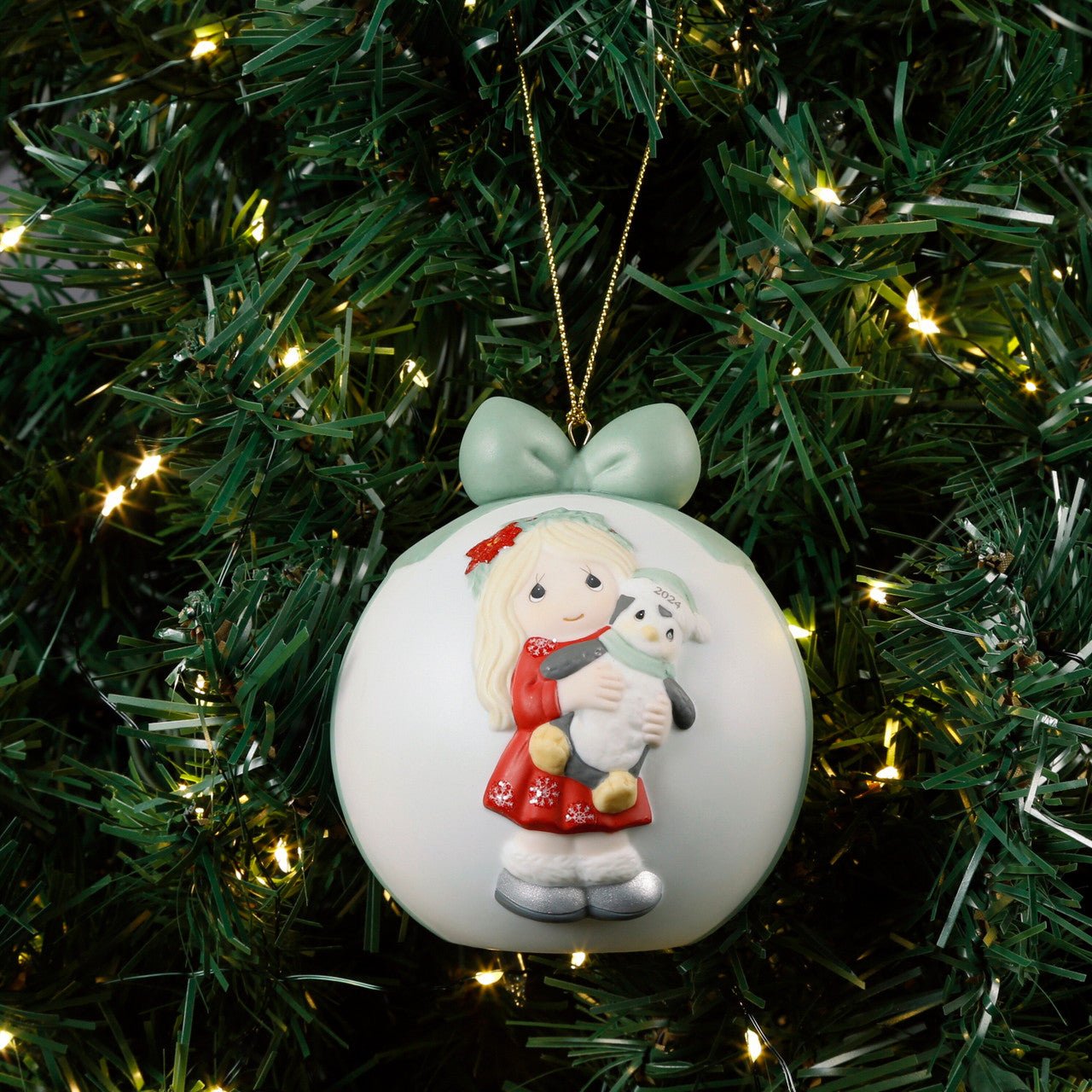 Have Yourself A Merry Little Christmas Dated 2024 Girl Ball Ornament