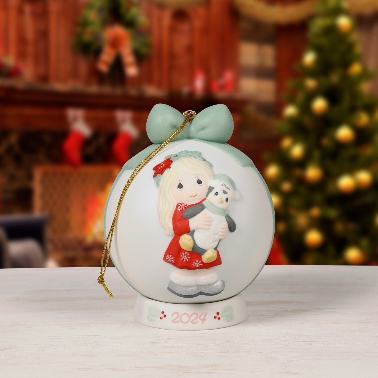 Have Yourself A Merry Little Christmas Dated 2024 Girl Ball Ornament