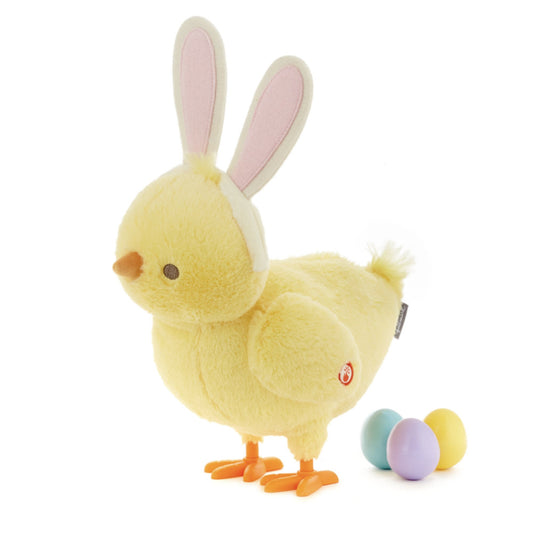 Hoppy Egg Laying Chick Singing Stuffed Animal With Motion 13"H