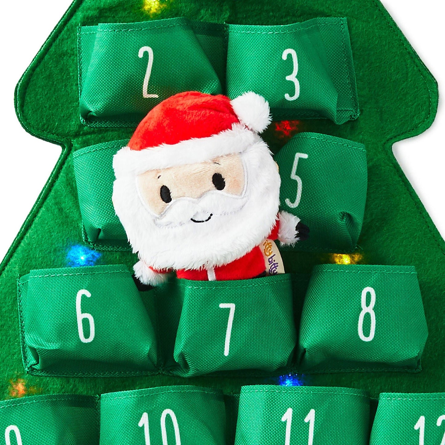 itty bittys® Santa Plush and Musical Christmas Countdown Calendar With Light