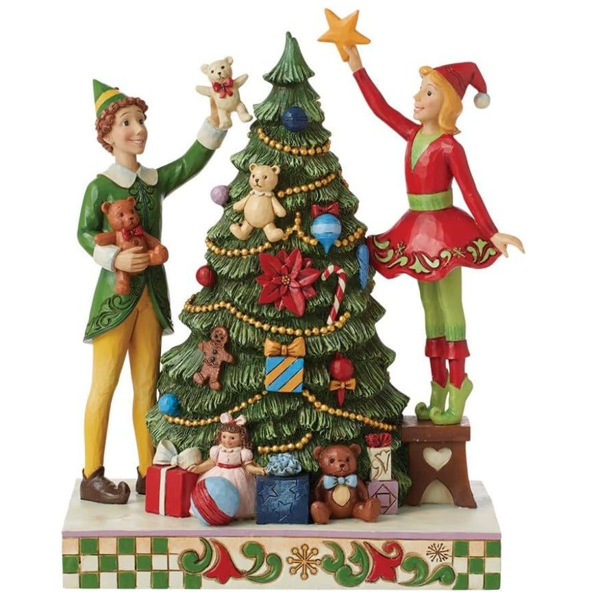 Jim Shore Buddy Elf and Jovie Elf Decorating Figurine