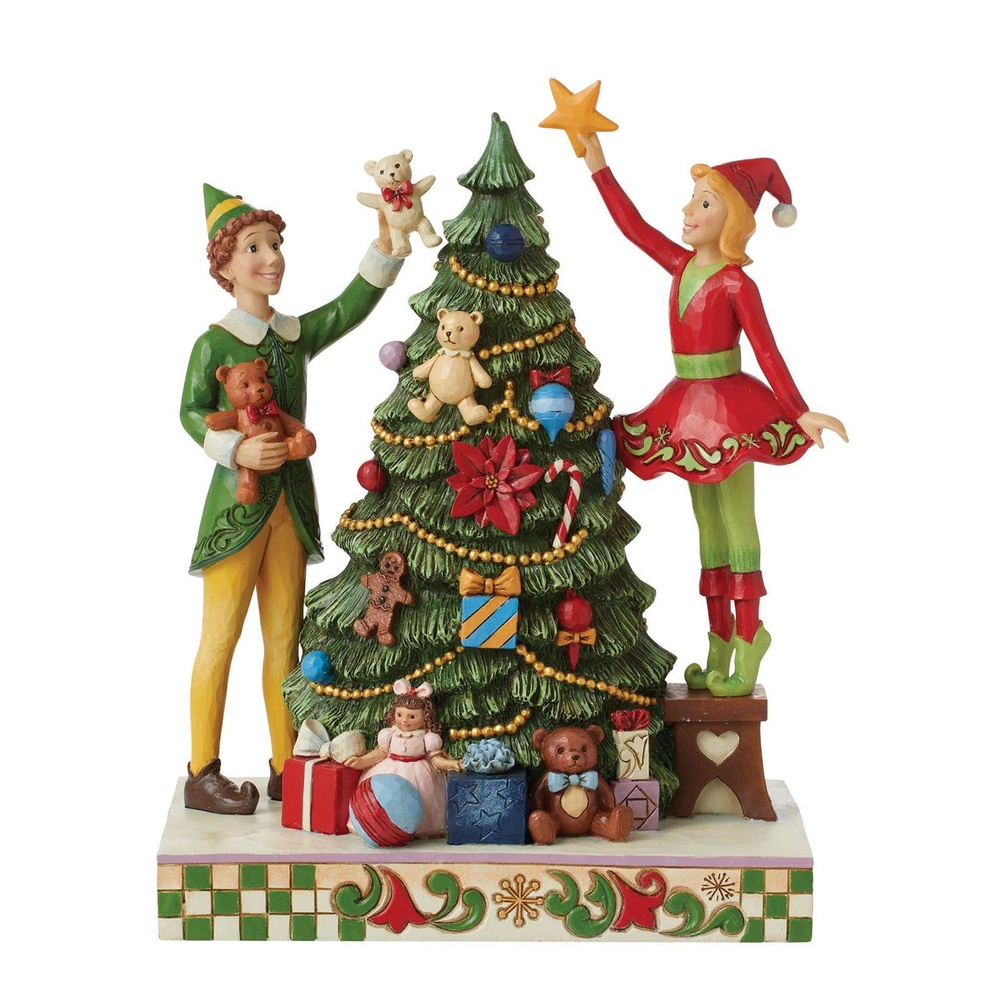 Jim Shore Buddy Elf and Jovie Elf Decorating Figurine