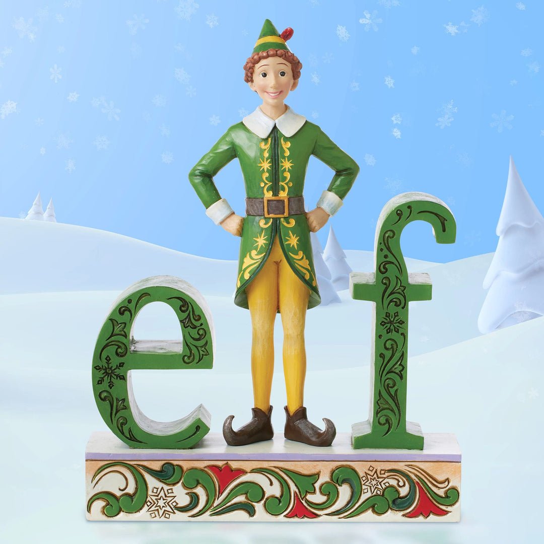 Jim Shore Buddy Elf Standing Elf Word