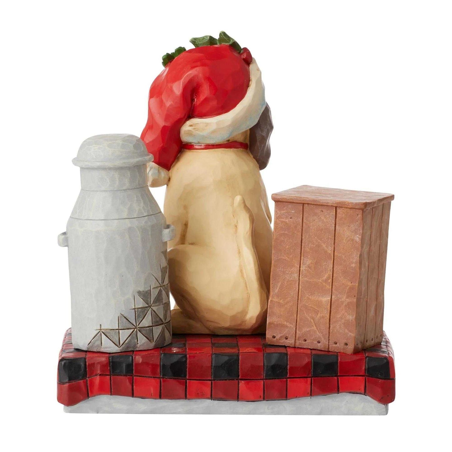 Jim Shore Country Living "Peace In The Country" Dog Milk Pail, Figurine, 5.25"