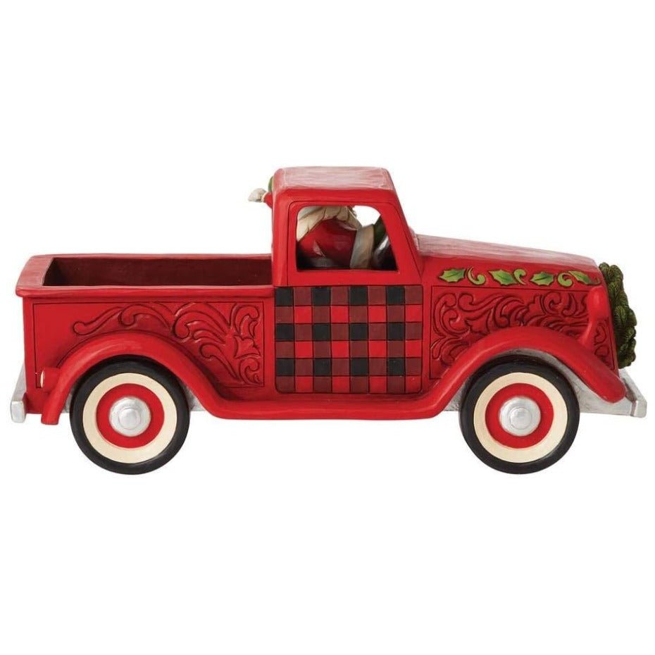 Jim Shore Country Living Santa in Large Red Truck Christmas Figurine