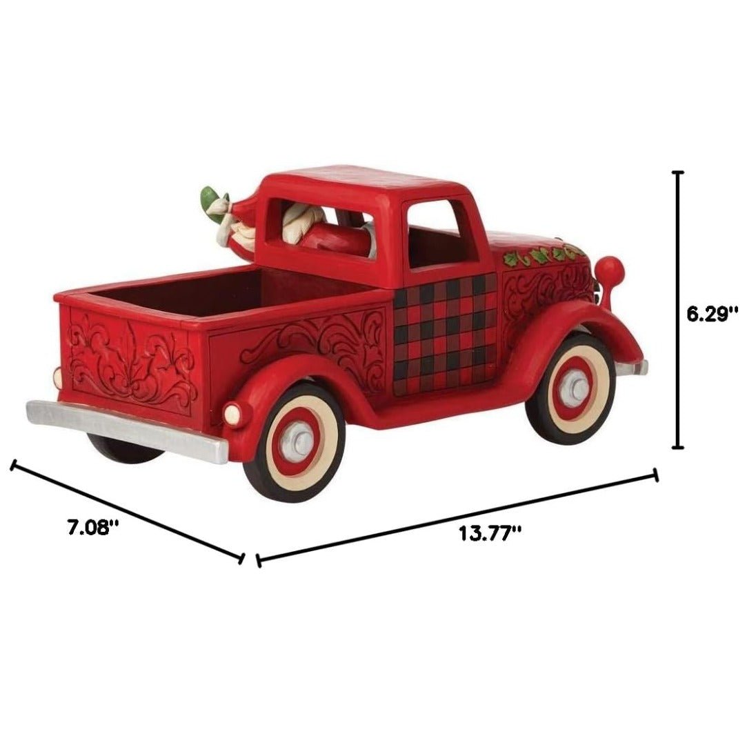 Jim Shore Country Living Santa in Large Red Truck Christmas Figurine