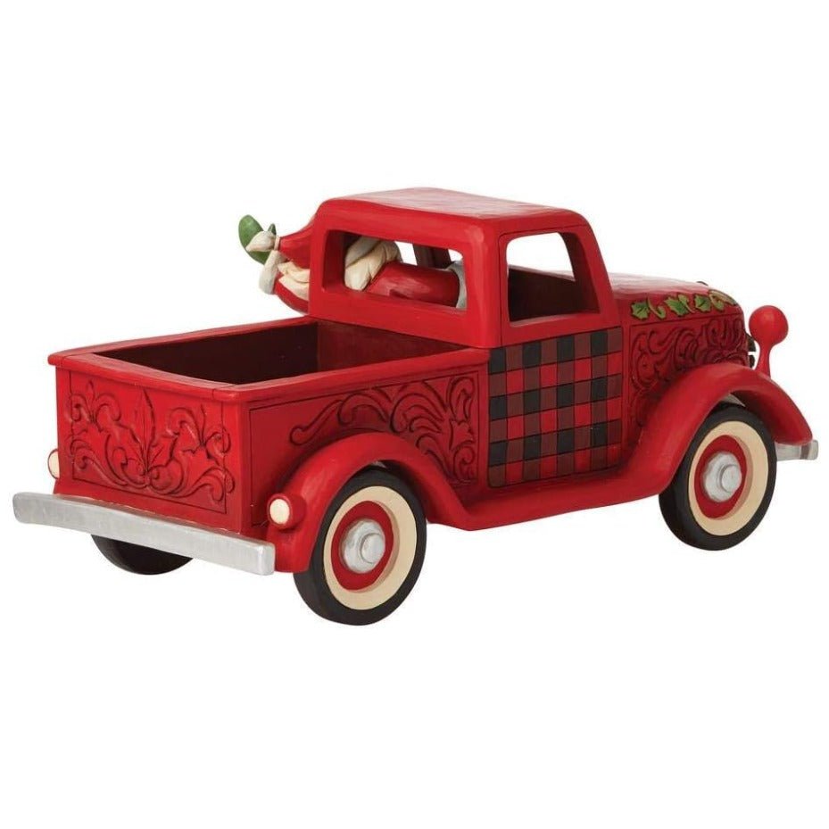 Jim Shore Country Living Santa in Large Red Truck Christmas Figurine