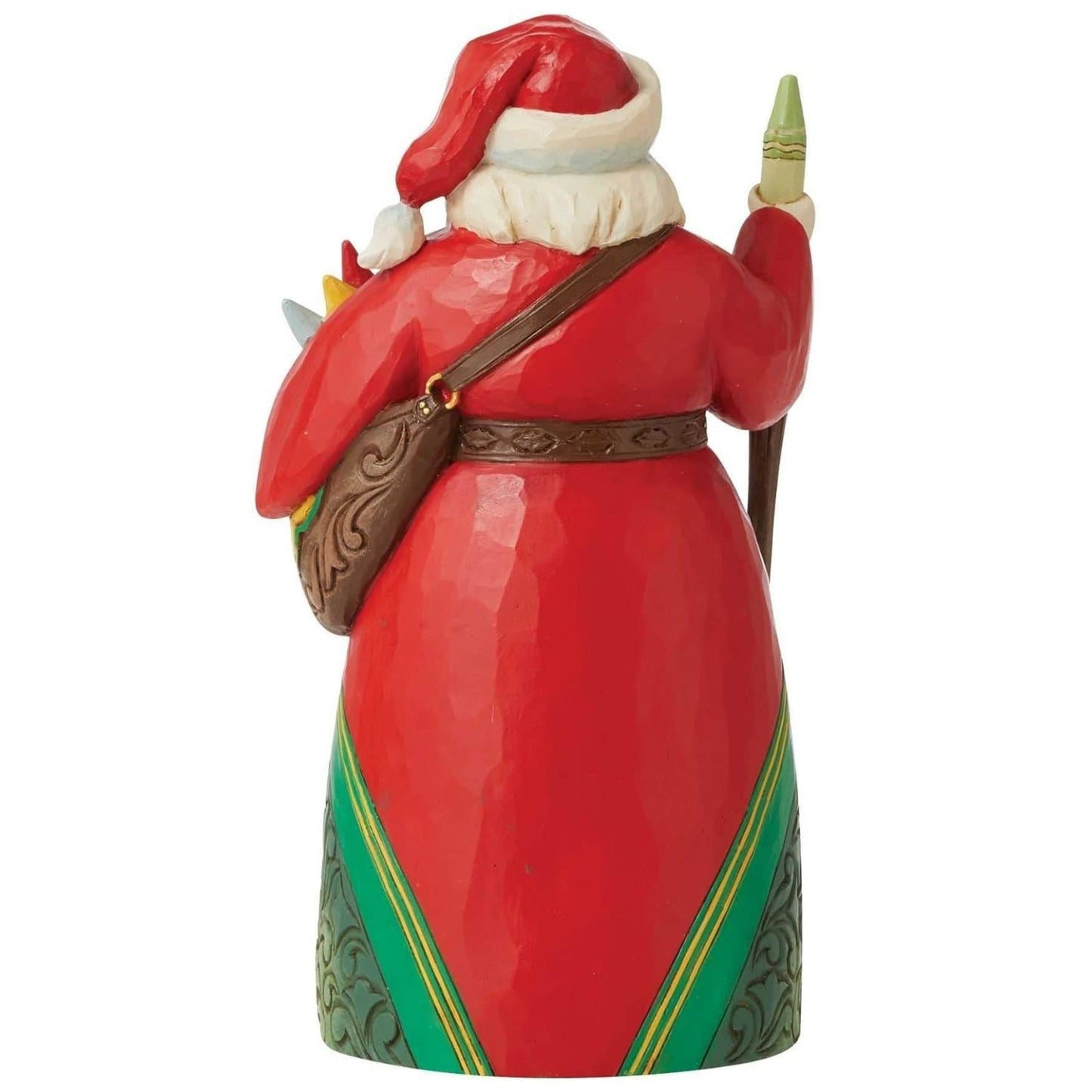Jim Shore Crayola Santa with Sled Scene Christmas Figurine, 7" H