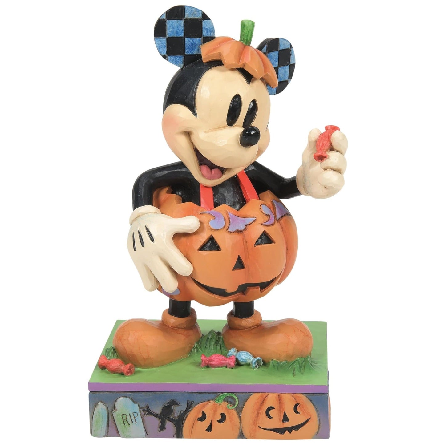Jim Shore Disney Traditions Halloween Mickey Mouse in Pumpkin Costume Figurine