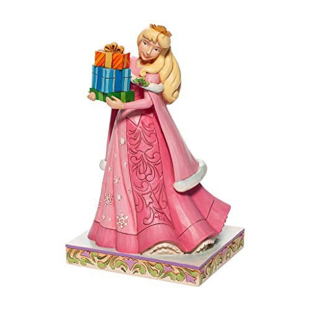 Jim Shore Disney Traditions Sleeping Beauty Christmas Aurora Figurine, 7 Inch