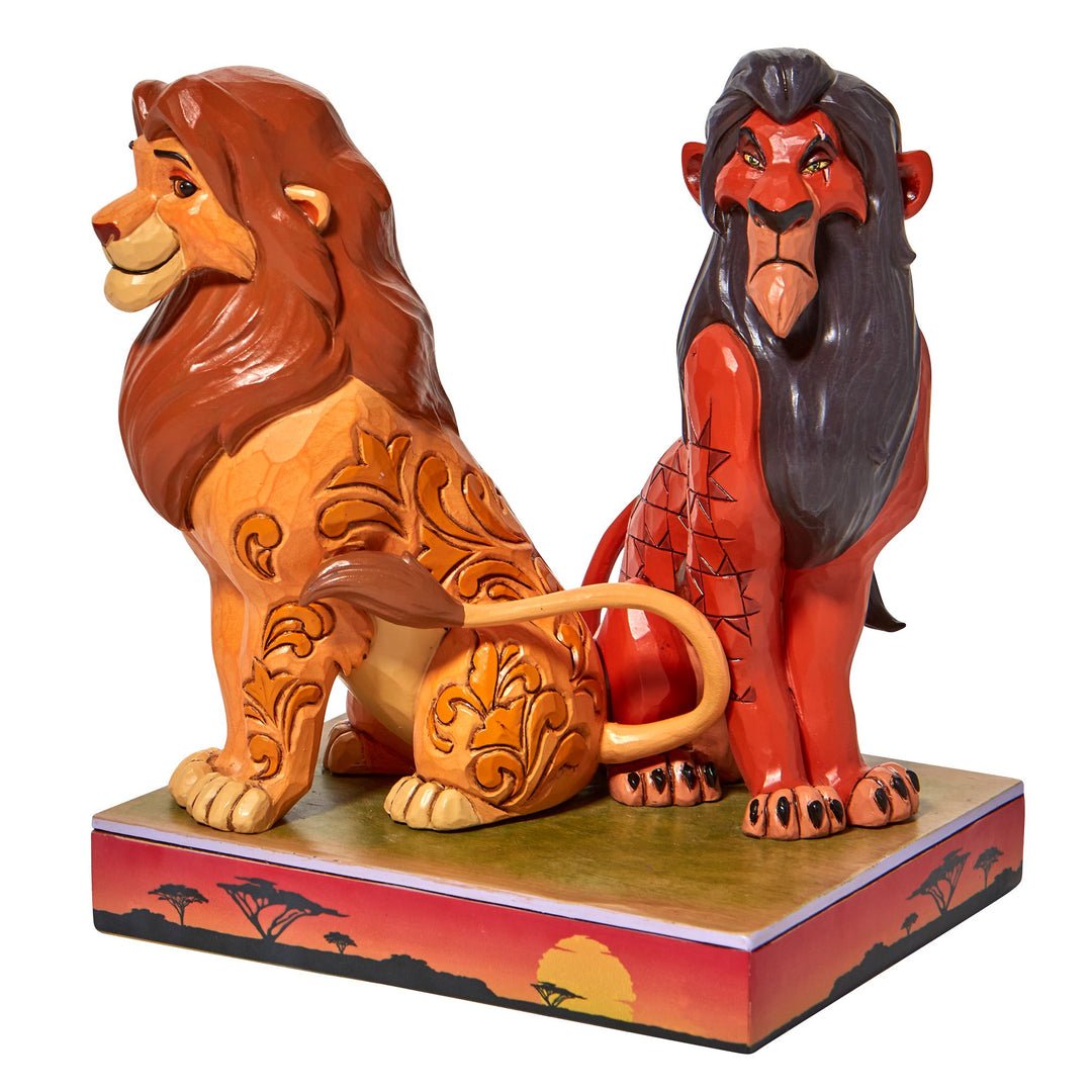 Jim Shore Disney Traditions The Lion King Simba and Scar Figurine, 6.5"