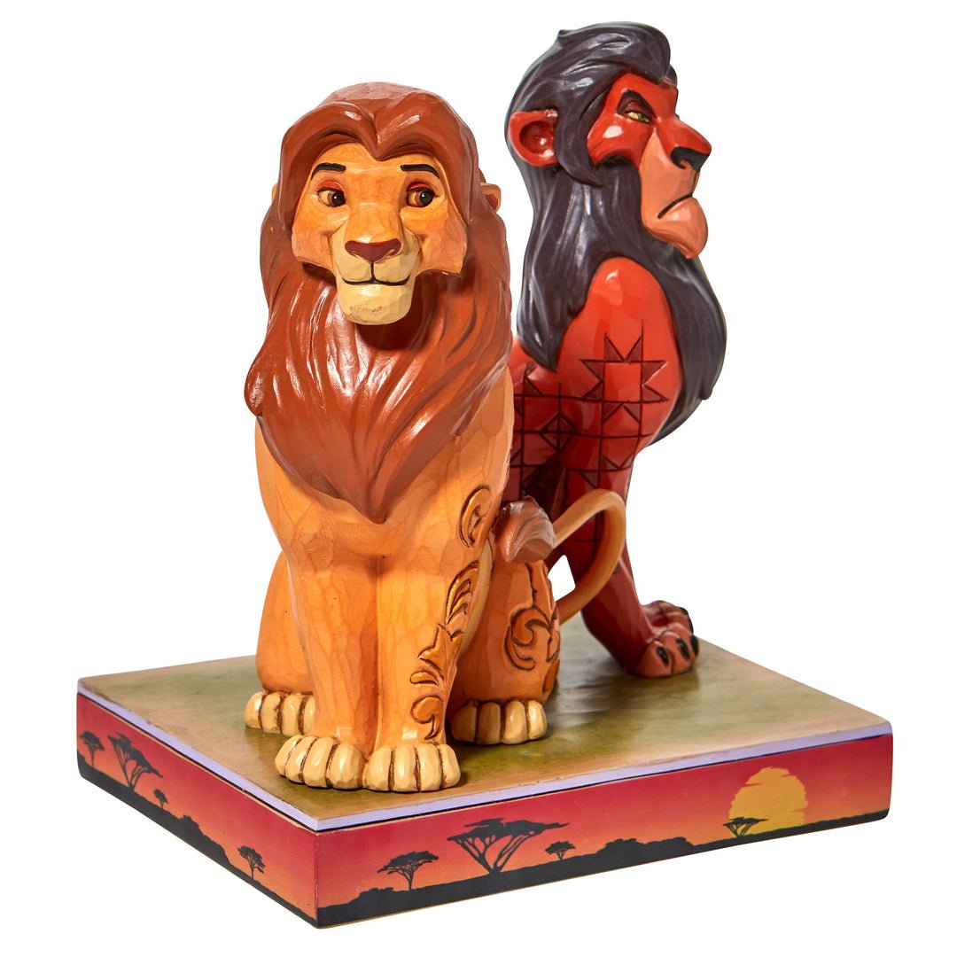 Jim Shore Disney Traditions The Lion King Simba and Scar Figurine, 6.5"