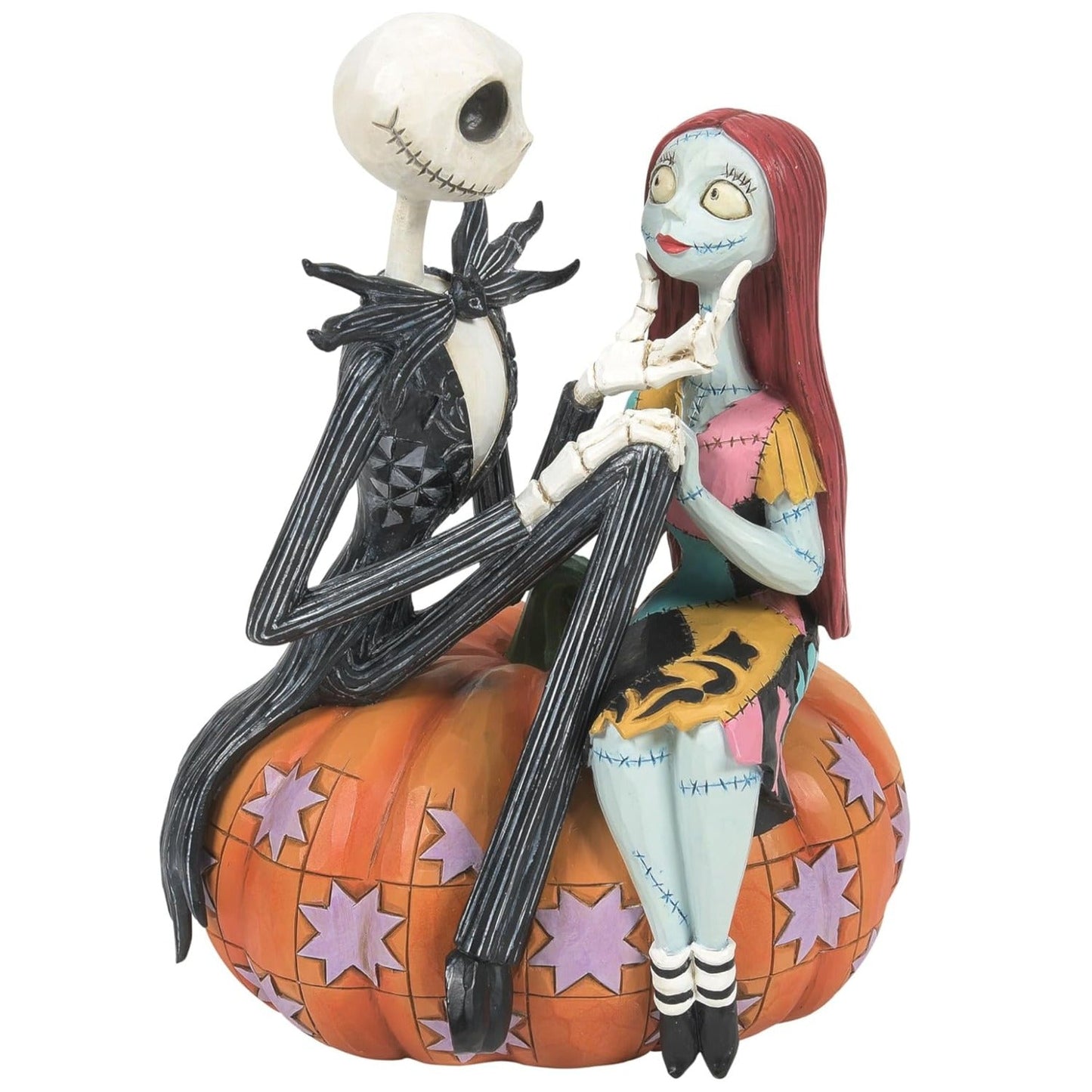 Jim Shore Disney Traditions The Nightmare Before Christmas Jack and Sally on Pumpkin Figurine