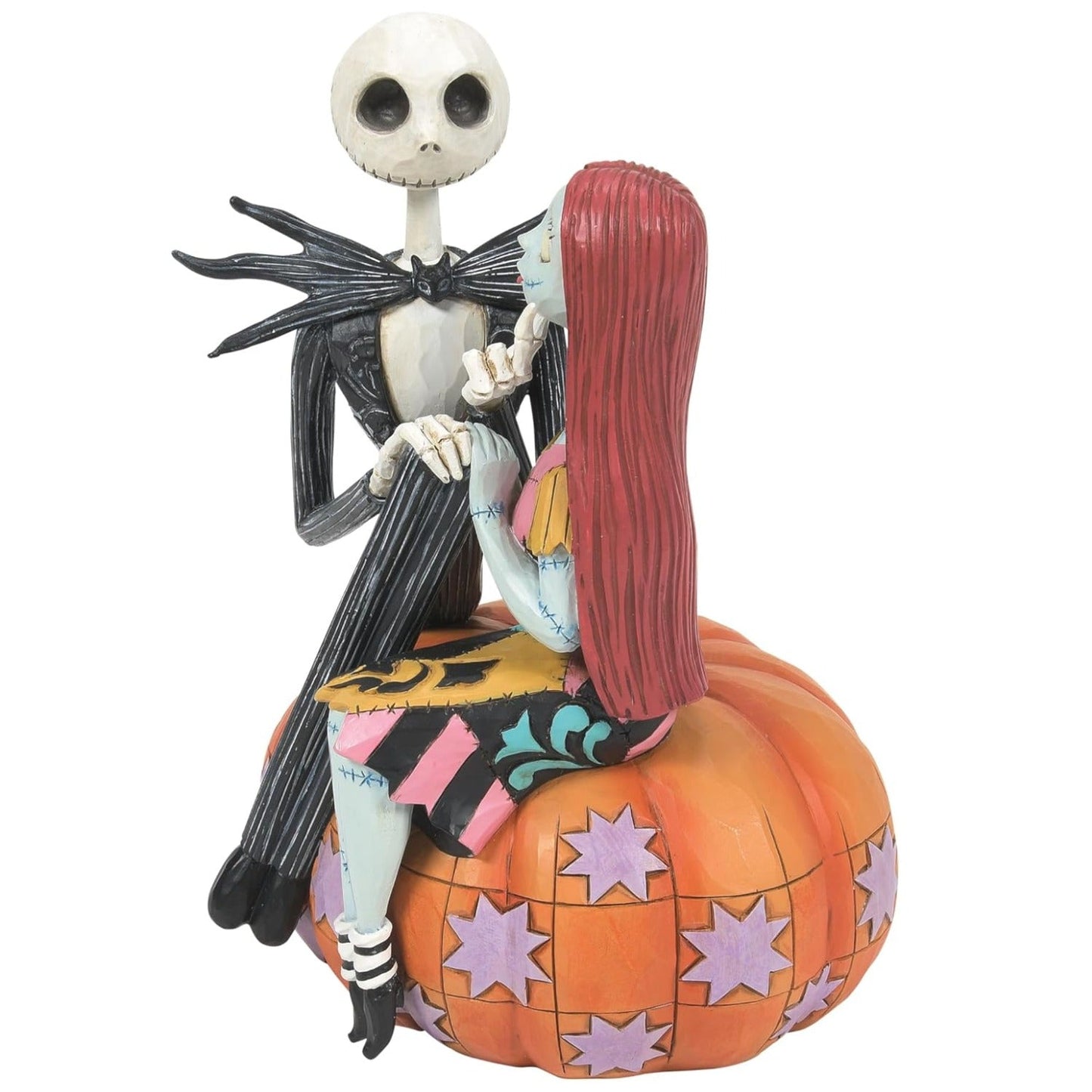 Jim Shore Disney Traditions The Nightmare Before Christmas Jack and Sally on Pumpkin Figurine