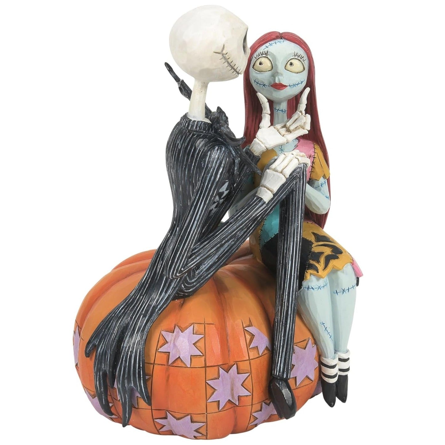 Jim Shore Disney Traditions The Nightmare Before Christmas Jack and Sally on Pumpkin Figurine