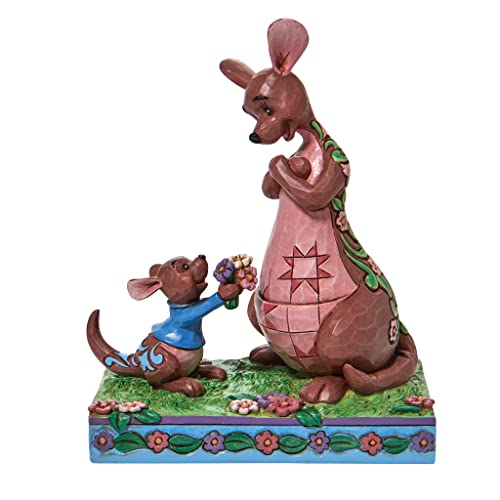 Jim Shore Disney Traditions Winnie The Pooh Roo Giving Kanga Flowers Figurine, 6 Inch