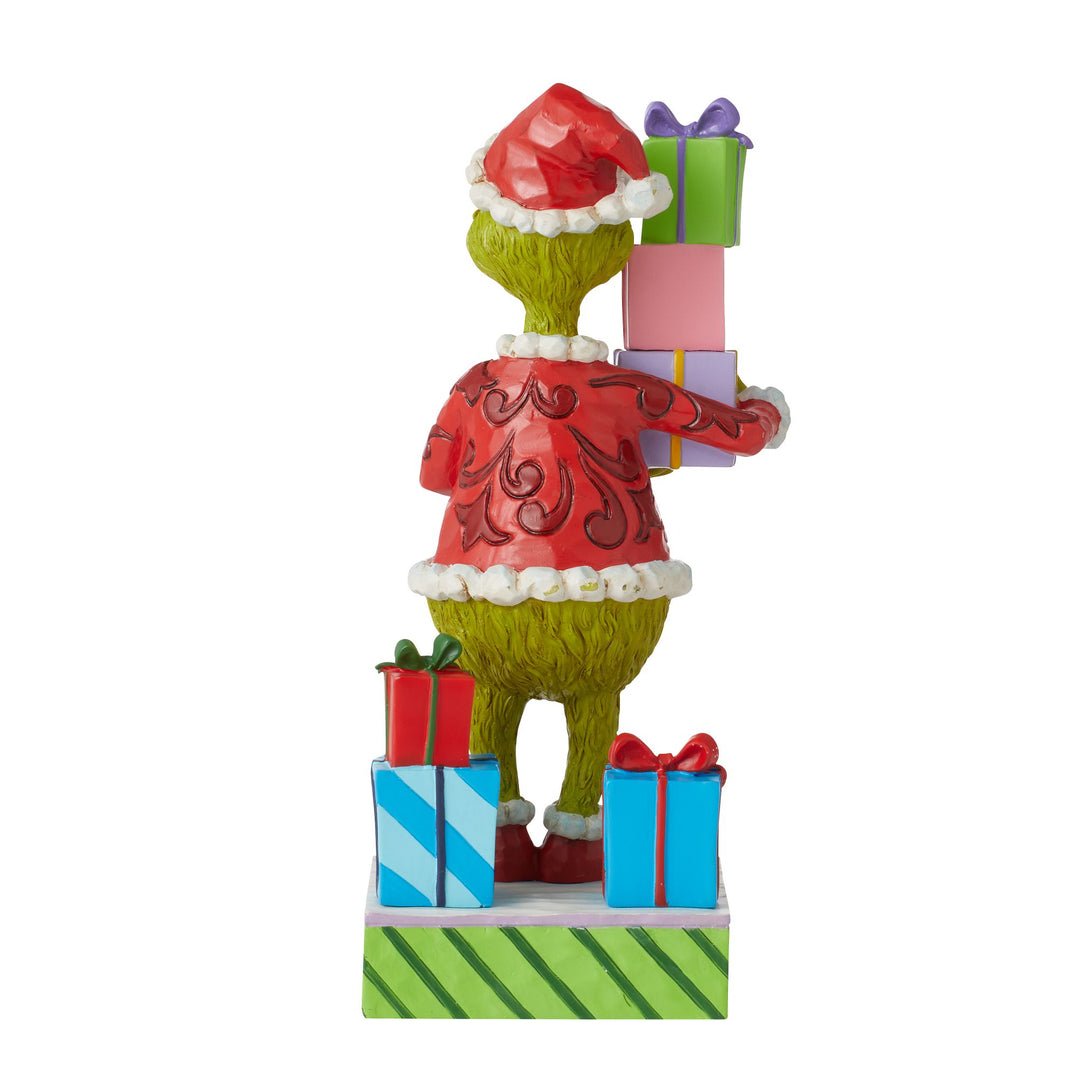 Jim Shore Dr. Seuss The Grinch Holding Presents Figurine, 8"