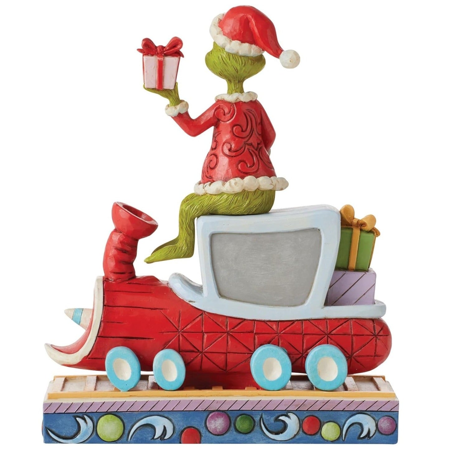Jim Shore Dr. Seuss The Grinch on Train Figurine, 8"