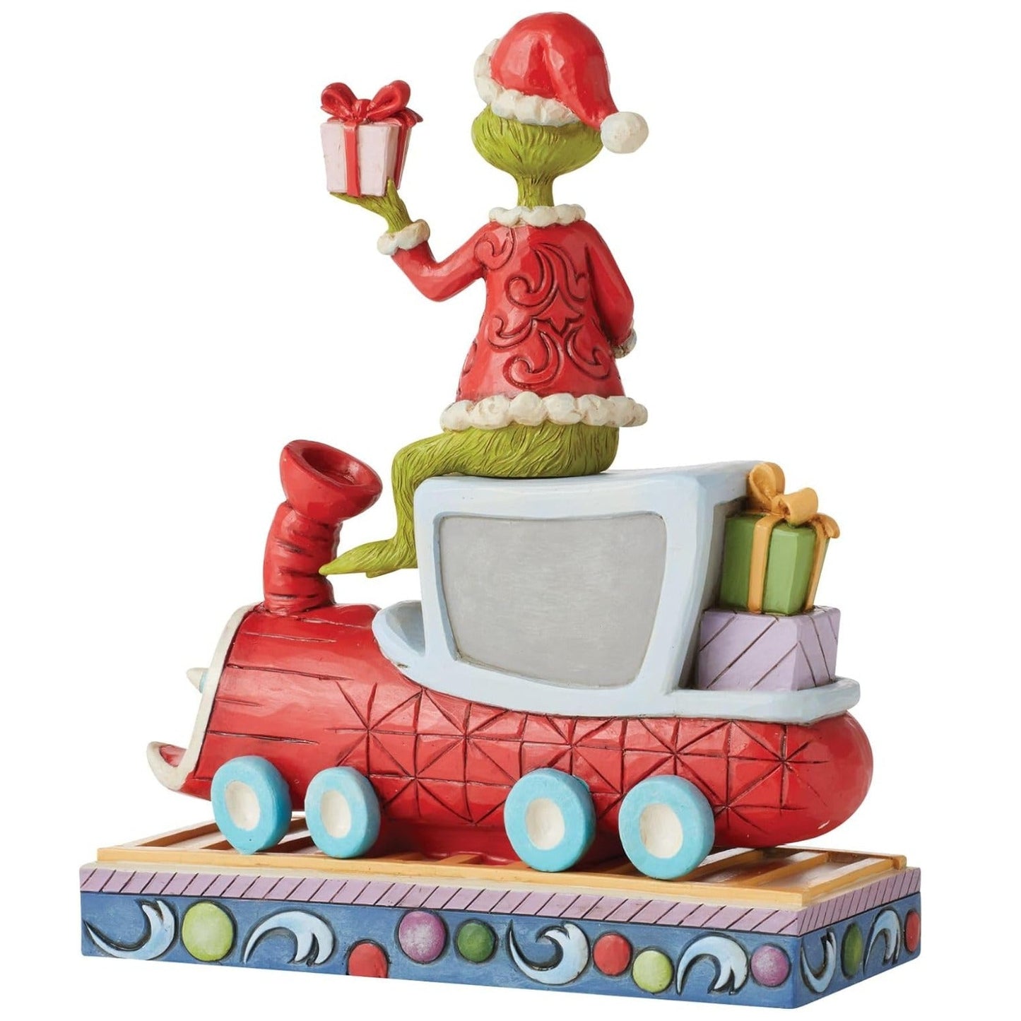 Jim Shore Dr. Seuss The Grinch on Train Figurine, 8"